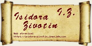Isidora Životin vizit kartica